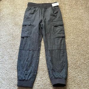 Gap kids boys elastic waist pull on gray long pants small new with tags